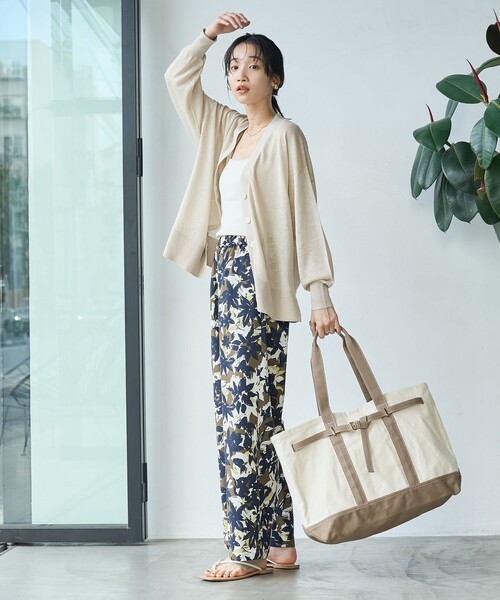 coen(コーエン)の「ラミービスコーステンジクVネックカーディガン(カーディガン/ボレロ・レディース・オレンジ/ベージュ/ダークグレー/オフホワイト・FREE)」の6枚目の写真