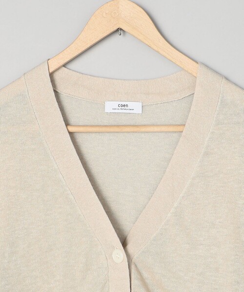 coen(コーエン)の「ラミービスコーステンジクVネックカーディガン(カーディガン/ボレロ・レディース・オレンジ/ベージュ/ダークグレー/オフホワイト・FREE)」の17枚目の写真
