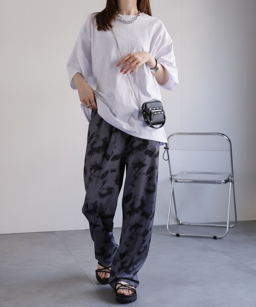 CREARE -LINO-（クレアーレリノ）の「〈2025SS新柄追加〉波柄ルーズパンツ/リラックスワイドパンツ/ユニセックス商品（その他パンツ・メンズ・ブラック系その他/ブラック/グレー系その他/ホワイト系その他・FREE）」の7枚目の写真