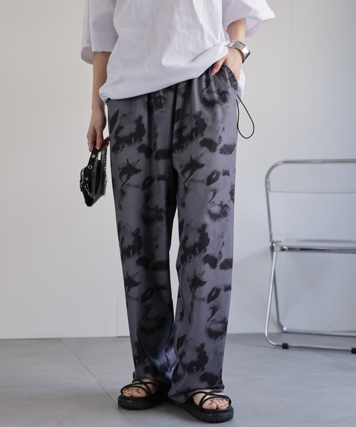 CREARE -LINO-（クレアーレリノ）の「〈2025SS新柄追加〉波柄ルーズパンツ/リラックスワイドパンツ/ユニセックス商品（その他パンツ・メンズ・ブラック系その他/ブラック/グレー系その他/ホワイト系その他・FREE）」の5枚目の写真