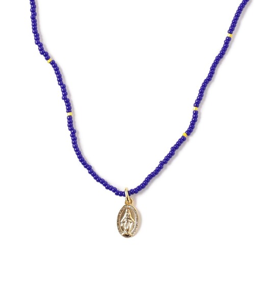 Ray BEAMS（レイビームス）の「Ray BEAMS / ビーズ コイン ネックレス（ネックレス・レディース・ブルー/ホワイト・ONE SIZE）」の2枚目の写真