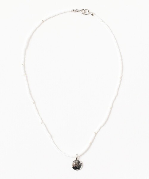 Ray BEAMS（レイビームス）の「Ray BEAMS / ビーズ コイン ネックレス（ネックレス・レディース・ブルー/ホワイト・ONE SIZE）」の6枚目の写真