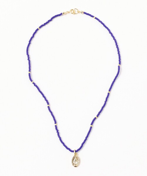 Ray BEAMS（レイビームス）の「Ray BEAMS / ビーズ コイン ネックレス（ネックレス・レディース・ブルー/ホワイト・ONE SIZE）」の4枚目の写真