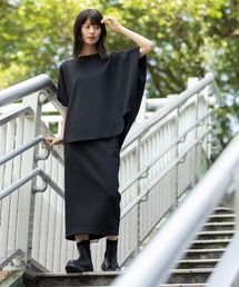 Munich（ミューニック）の「ダブルフェイスブークレータックショルダートップス（Tシャツ/カットソー）」