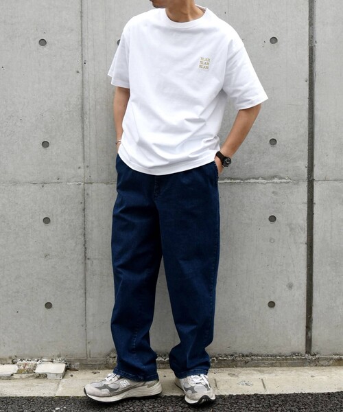 SHIPS any(シップス エニィ)の「【WEB限定】SHIPS any: BLAH BLAH BLAH.ワンポイント 刺繍 ルーズ Tシャツ(ユニセックス)◇(Tシャツ/カットソー・メンズ・ネイビー/ホワイト/ブラック/グレー・SMALL/MEDIUM/LARGE/X-LARGE)」の6枚目の写真