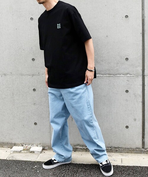 SHIPS any（シップス エニィ）の「【WEB限定】SHIPS any: BLAH BLAH BLAH.ワンポイント 刺繍 ルーズ Tシャツ(ユニセックス)◆（Tシャツ/カットソー・メンズ・ネイビー/ホワイト/ブラック/グレー・SMALL/MEDIUM/LARGE/X-LARGE）」の11枚目の写真