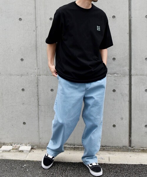 SHIPS any（シップス エニィ）の「【WEB限定】SHIPS any: BLAH BLAH BLAH.ワンポイント 刺繍 ルーズ Tシャツ(ユニセックス)◆（Tシャツ/カットソー・メンズ・ネイビー/ホワイト/ブラック/グレー・SMALL/MEDIUM/LARGE/X-LARGE）」の8枚目の写真