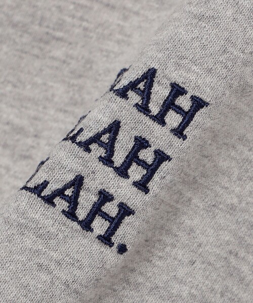 SHIPS any（シップス エニィ）の「【WEB限定】SHIPS any: BLAH BLAH BLAH.ワンポイント 刺繍 ルーズ Tシャツ(ユニセックス)◇（Tシャツ/カットソー・メンズ・ネイビー/ホワイト/ブラック/グレー・SMALL/MEDIUM/LARGE/X-LARGE）」の9枚目の写真