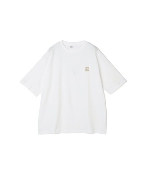 SHIPS any（シップス エニィ）の「【WEB限定】SHIPS any: BLAH BLAH BLAH.ワンポイント 刺繍 ルーズ Tシャツ(ユニセックス)◇（Tシャツ/カットソー・メンズ・ネイビー/ホワイト/ブラック/グレー・SMALL/MEDIUM/LARGE/X-LARGE）」の6枚目の写真