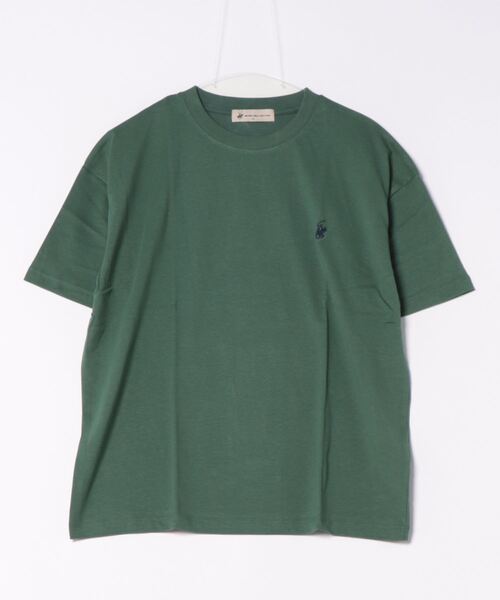 BEVERLY HILLS POLO CLUB(ビバリーヒルズポロクラブ)の「【BEVERLY HILLS POLO CLUB/ビバリーヒルズポロクラブ】ワンポイント刺繍Tシャツ(Tシャツ/カットソー・レディース・オフホワイト/サックスブルー/スミクロ/ネイビー/グリーン/ピンク・MEDIUM/LARGE)」の22枚目の写真