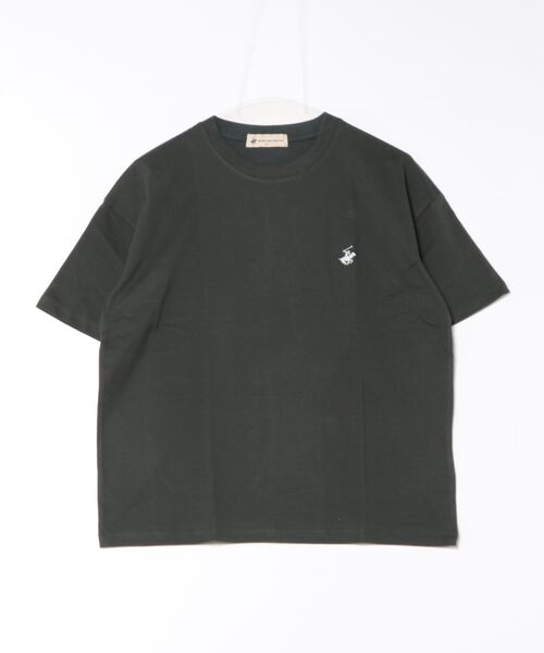 BEVERLY HILLS POLO CLUB(ビバリーヒルズポロクラブ)の「【BEVERLY HILLS POLO CLUB/ビバリーヒルズポロクラブ】ワンポイント刺繍Tシャツ(Tシャツ/カットソー・レディース・オフホワイト/サックスブルー/スミクロ/ネイビー/グリーン/ピンク・MEDIUM/LARGE)」の21枚目の写真