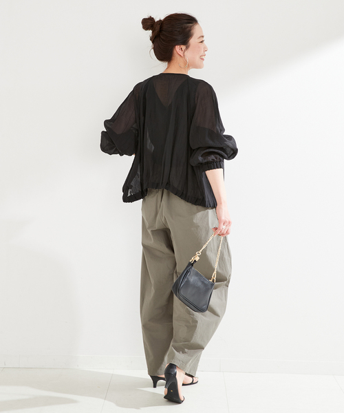 【通】シロマ　カーキブルゾン　シアー　チュール セール】シアーブルゾン（ブルゾン）｜B.C STOCK（ベーセー