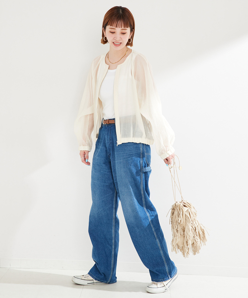 B.C STOCK（ベーセーストック）の「シアーブルゾン（ブルゾン・レディース・カーキ/ブラック/アイボリー・FREE）」の13枚目の写真