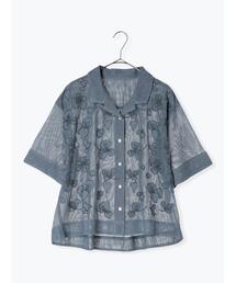 TSUHARU by Samansa Mos2 | メッシュビーズ刺繍ブラウス(シャツ/ブラウス)