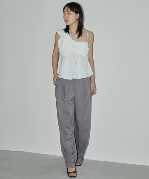 Aunt Marie's（アントマリーズ）の「フロントツイストアシメキャミ/ビスチェ（ベスト・レディース・ブラック/ホワイト・FREE）」の12枚目の写真