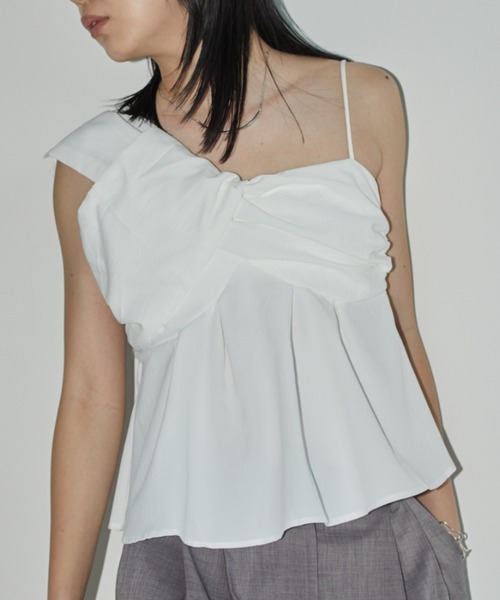 Aunt Marie's（アントマリーズ）の「フロントツイストアシメキャミ/ビスチェ（ベスト・レディース・ブラック/ホワイト・FREE）」の7枚目の写真