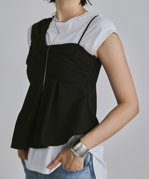 Aunt Marie's（アントマリーズ）の「フロントツイストアシメキャミ/ビスチェ（ベスト・レディース・ブラック/ホワイト・FREE）」の17枚目の写真