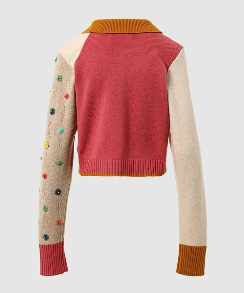 YanYan（ヤンヤン）の「CHECKED COLLARED XL SLV CARDIGAN