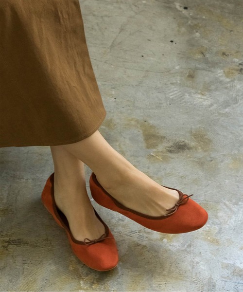 RANDA（ランダ）の「ソフト バレエシューズ（バレエシューズ・レディース・ホワイト系その他/オレンジ系その他/ベージュ系その他2/イエロー系その他・24/25/23.5/23/22/25.5/22.5/24.5）」の4枚目の写真