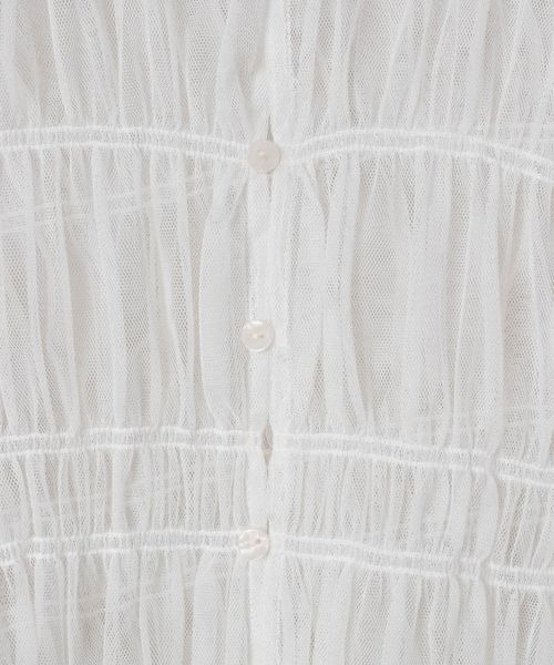 JEANASIS（ジーナシス）の「チュールギャザー2WAYプルオーバー