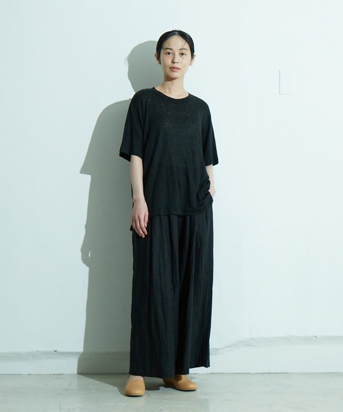 IKKUNA（イクナ）の「oversized t-shirt II（Tシャツ/カットソー・レディース・ライラック/キナリ/グリーン系その他・1）」の4枚目の写真