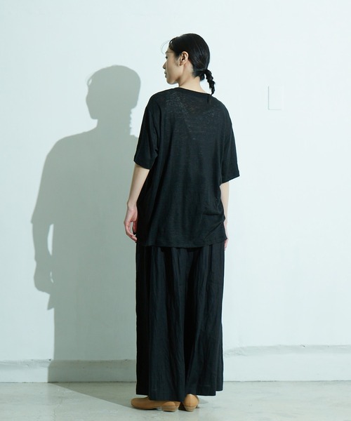 IKKUNA（イクナ）の「oversized t-shirt II（Tシャツ/カットソー・レディース・ライラック/キナリ/グリーン系その他・1）」の6枚目の写真