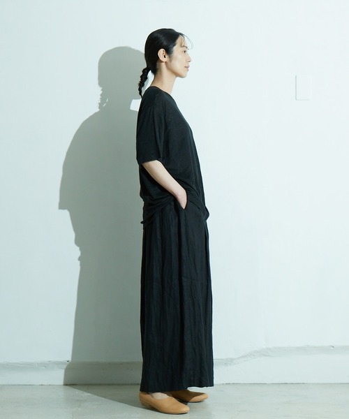 IKKUNA（イクナ）の「oversized t-shirt II（Tシャツ/カットソー・レディース・ライラック/キナリ/グリーン系その他・1）」の7枚目の写真