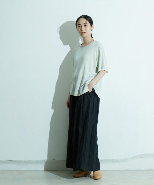 IKKUNA（イクナ）の「oversized t-shirt II（Tシャツ/カットソー・レディース・ライラック/キナリ/グリーン系その他・1）」の9枚目の写真