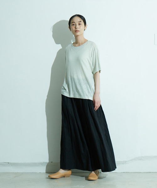 IKKUNA（イクナ）の「oversized t-shirt II（Tシャツ/カットソー・レディース・ライラック/キナリ/グリーン系その他・1）」の12枚目の写真