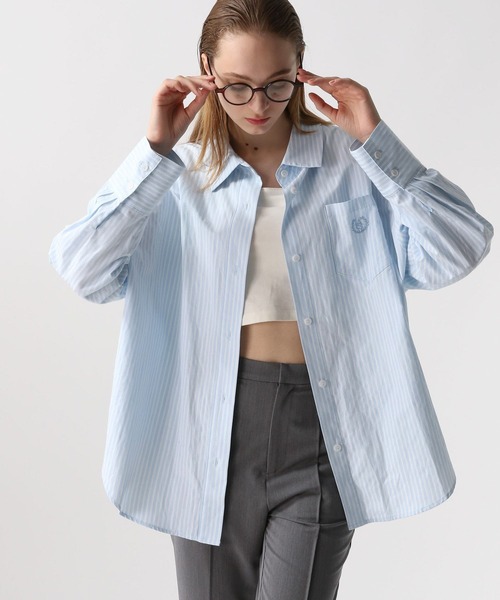 FOREVER 21（フォーエバー トゥエンティーワン）の「【2024SS】ストライプカラーシャツ（シャツ/ブラウス・レディース・イエロー/グリーン/ピンク/ブルー・FREE）」の2枚目の写真