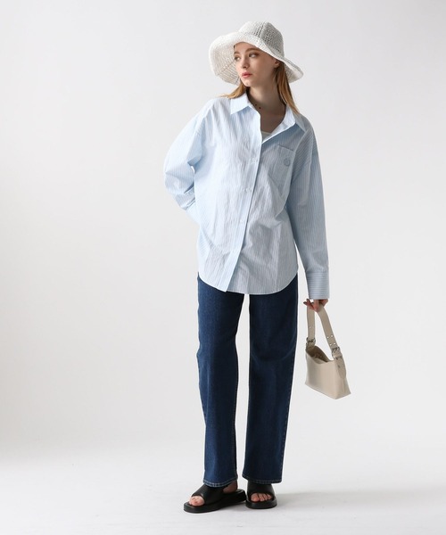 FOREVER 21（フォーエバー トゥエンティーワン）の「【2024SS】ストライプカラーシャツ（シャツ/ブラウス・レディース・イエロー/グリーン/ピンク/ブルー・FREE）」の15枚目の写真