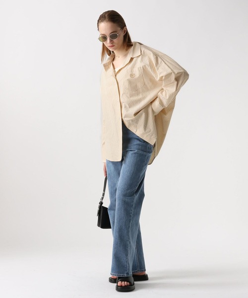 FOREVER 21（フォーエバー トゥエンティーワン）の「【2024SS】ストライプカラーシャツ（シャツ/ブラウス・レディース・イエロー/グリーン/ピンク/ブルー・FREE）」の6枚目の写真