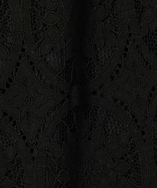 BALLSEY⭐︎レース ワイドパンツ ブラック BALLSEY（ボールジィ）の「サークルコードレース フレアワイドパンツ