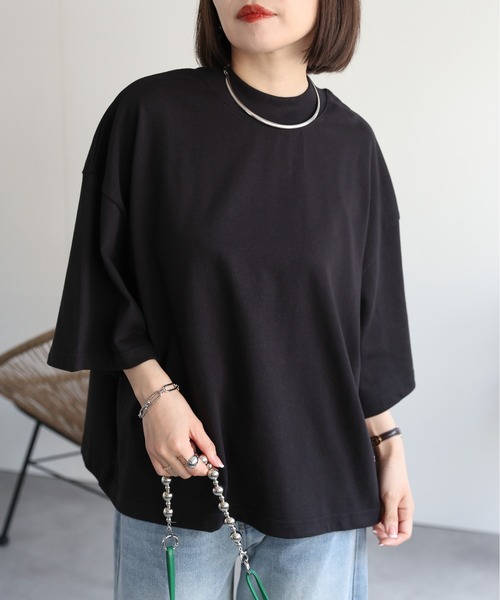 ap retro(アプレトロ)の「ビッグシルエットTシャツ(Tシャツ/カットソー・レディース・イエロー/ブラック/アイボリー・MEDIUM)」の17枚目の写真
