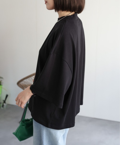ap retro(アプレトロ)の「ビッグシルエットTシャツ(Tシャツ/カットソー・レディース・イエロー/ブラック/アイボリー・MEDIUM)」の19枚目の写真