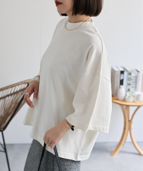 ap retro(アプレトロ)の「ビッグシルエットTシャツ(Tシャツ/カットソー・レディース・イエロー/ブラック/アイボリー・MEDIUM)」の5枚目の写真