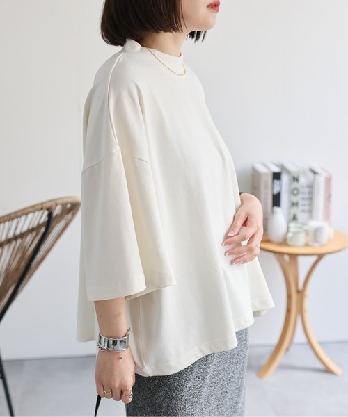 ap retro(アプレトロ)の「ビッグシルエットTシャツ(Tシャツ/カットソー・レディース・イエロー/ブラック/アイボリー・MEDIUM)」の8枚目の写真