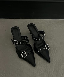 HALEY PESCA/ポインテッドトゥ　ベルトハイヒールサンダル