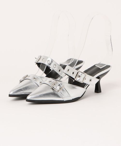 HALEY PESCA（ヘーリーペスカ）の「HALEY PESCA/ポインテッドトゥ　ベルトハイヒールサンダル（サンダル・レディース・シルバー/アイボリー/ブラック・38/36/40）」の22枚目の写真