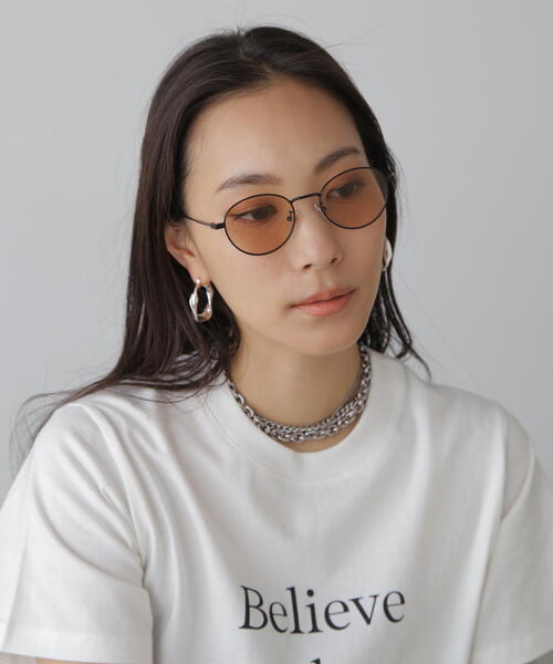 FREE'S MART(フリーズマート)の「◆カラーレンズサングラス(サングラス・レディース・ブラック/ブラウン・フリ-)」の1枚目の写真