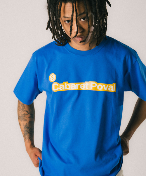 cabaret poval(キャバレーポバール)の「CABARET POVAL / キャバレーポバール 417別注 B Tシャツ(Tシャツ/カットソー・メンズ・その他1/ホワイト/ブルー・MEDIUM/LARGE/X-LARGE)」の2枚目の写真