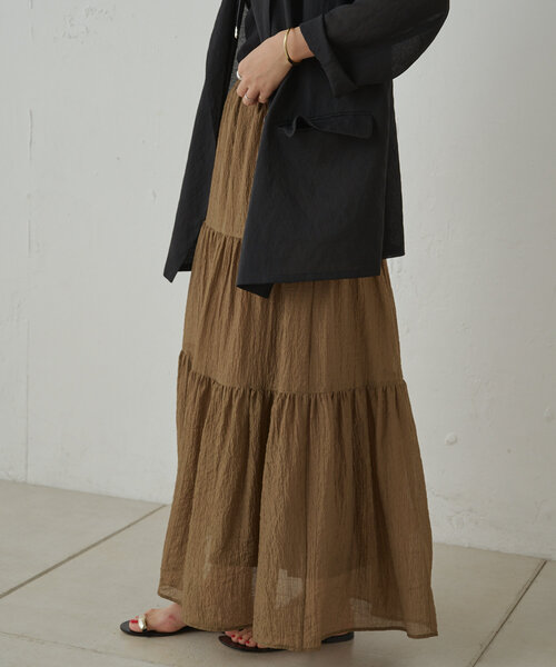 Loungedress - 新品 Loungedress 楊柳ティアードスカート