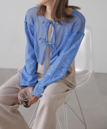 FREE'S MART | ◆前後2WAYダブルリボンメッシュカーディガン(カーディガン/ボレロ)