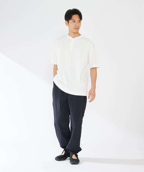 INHERIT（インヘリット）の「USA COTTONスタンドカラーS/S-Tシャツ（Tシャツ/カットソー・メンズ・ブラック系その他/グレー/ホワイト・LARGE/MEDIUM）」の5枚目の写真