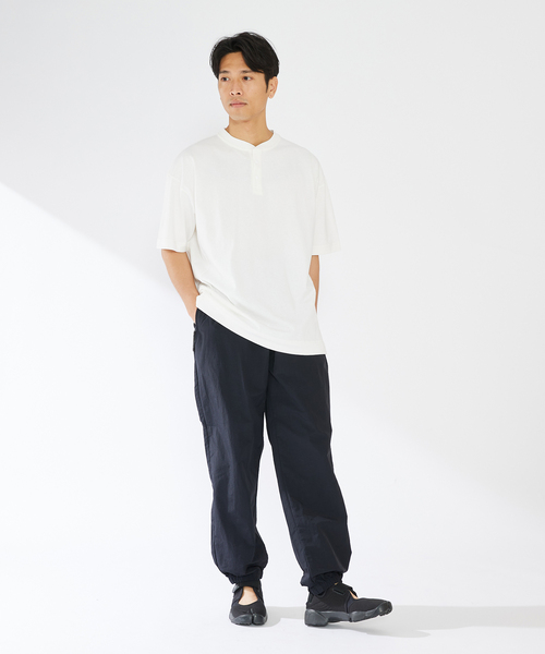 INHERIT（インヘリット）の「USA COTTONスタンドカラーS/S-Tシャツ（Tシャツ/カットソー・メンズ・ブラック系その他/グレー/ホワイト・LARGE/MEDIUM）」の6枚目の写真