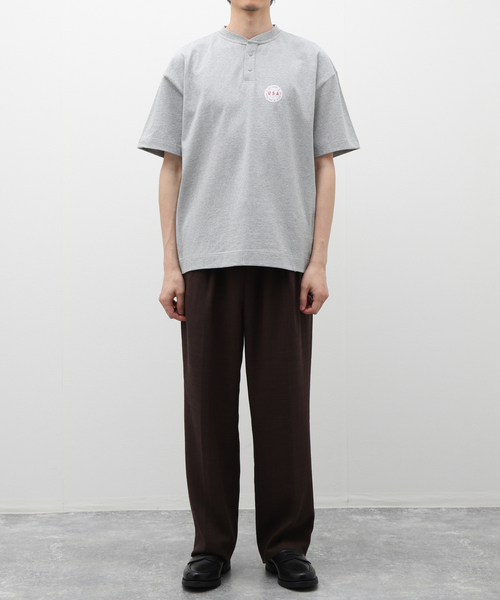 INHERIT（インヘリット）の「USA COTTONスタンドカラーS/S-Tシャツ（Tシャツ/カットソー・メンズ・ブラック系その他/グレー/ホワイト・LARGE/MEDIUM）」の13枚目の写真