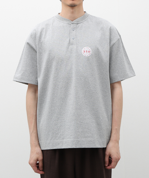 INHERIT（インヘリット）の「USA COTTONスタンドカラーS/S-Tシャツ（Tシャツ/カットソー・メンズ・ブラック系その他/グレー/ホワイト・LARGE/MEDIUM）」の14枚目の写真