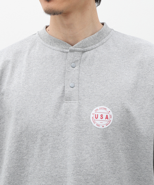 INHERIT（インヘリット）の「USA COTTONスタンドカラーS/S-Tシャツ（Tシャツ/カットソー・メンズ・ブラック系その他/グレー/ホワイト・LARGE/MEDIUM）」の17枚目の写真