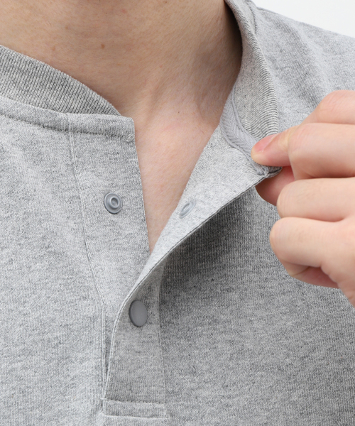 INHERIT（インヘリット）の「USA COTTONスタンドカラーS/S-Tシャツ（Tシャツ/カットソー・メンズ・ブラック系その他/グレー/ホワイト・LARGE/MEDIUM）」の21枚目の写真