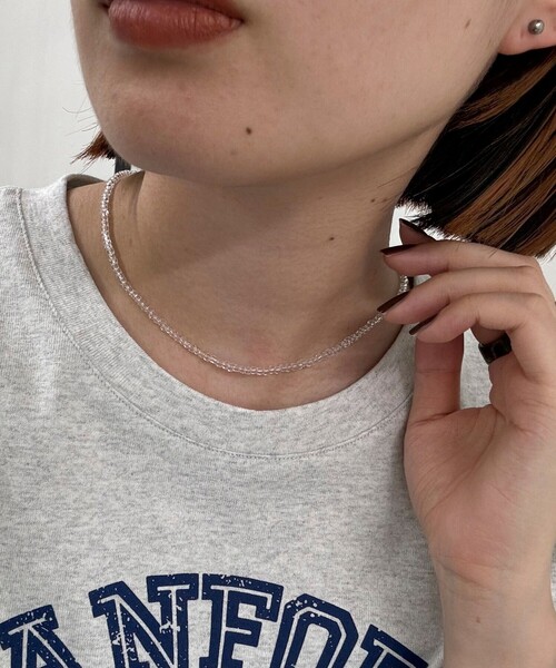 fredy emue（フレディエミュ）の「クリアビーズネックレス（ネックレス・レディース・クリア/ブラック・FREE）」の3枚目の写真